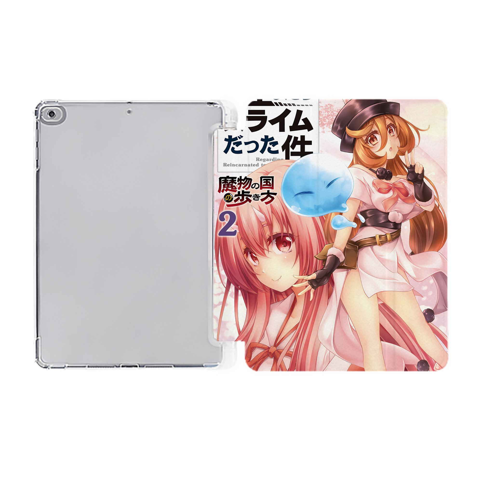 （画像用） 転スラ Regarding Reincarnated to Slime IPad ケース ペン収納付き 三つ折りスタンド PUレザー×シリコン 対応機種9.5/10.5/10.9インチ